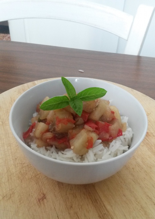 Riso basmati con melanzane